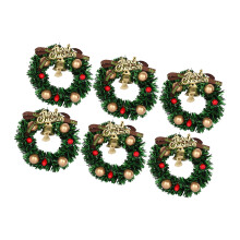 Holiday Themed Mini Wreath for Door Plastic Crafted Dollhouses Decors Display