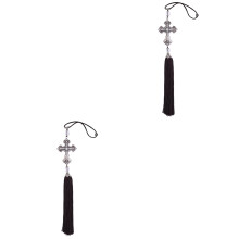 2Pièces Décoration Croisée Alliage Pour Rétroviseur Accessoire