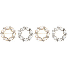4Pièces Boucles Raffinées Pour Écharpes Et T-Shirts