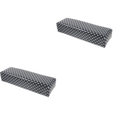 2Pièces Repose-Mains PU Noir Pour Ongles Confort Et Style