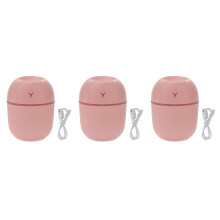 3Pièces Portable USB Rose Pour Air Intérieur