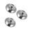 3Pièces Couvercles Métalliques Pour Usage Argenté 1