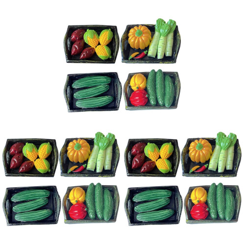 12Pièces Mini Panier De En Résine Colorée Accessoire