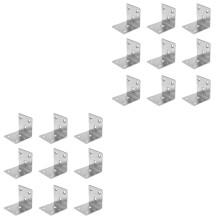 20Pièces Support D'étagère D'angle En Acier Argenté Pour