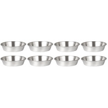 8Pièces Plats À Sauce En Acier Inoxydable Argent Pour Cuisine