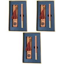 3Ensembles Ensemble Cadeau Signet Bois Marron Et Pratique