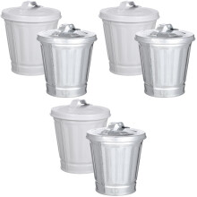 6Pièces Poubelles Compactes Multicolores Pour Table Bureau