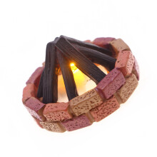 Friendly ABS Resin Doll house Accessory With Magnetic Battery Operated Fire Effect