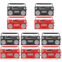 10Pièces Mini Radios Plastique Colorées Décor Maison Miniature Durable