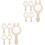 10Pièces Bois DIY Enfant, À Main Brut Couleur Kaki 1