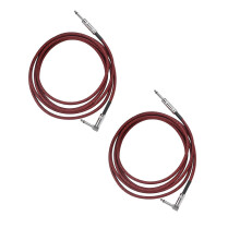 2Pièces Câbles Effet Guitare Nylon Rouge Durable Haute Qualité