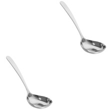 2Pièces Cuillères Filtrantes Argentées Ustensiles Pour Service