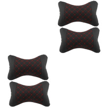 2Paires Coussin Appui-Tête Rouge Pratique Et Résistant Pour Auto