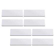 8Pcs Blank Name Badge with Pin for Heat Transfer 3x1.25In Name Badges