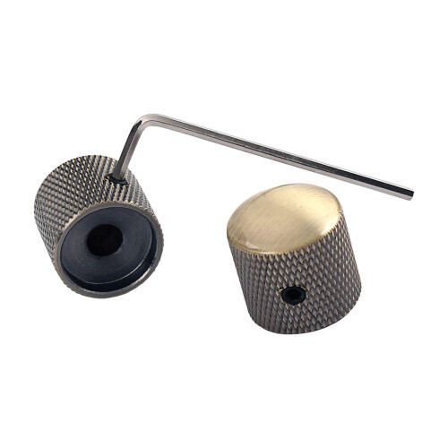 2Pcs Electric Guitar Bass Dome Knobs with Hole Dome Knobs Replacement Parts