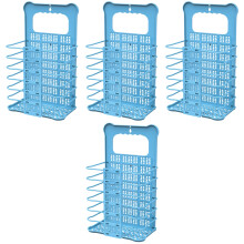4Pièces Panier À Linge Bleu, Pliable, Grand Volume Pour Extérieur