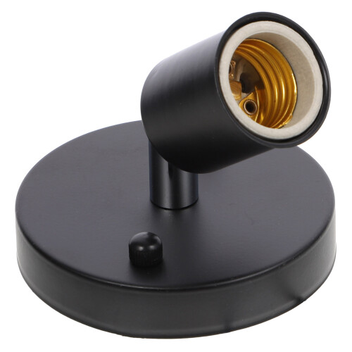 4Pièces Support Lampe E27 Rotatif Noir Pour Ampoule Suspension