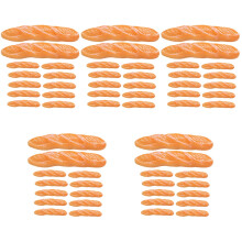 75Pièces Modèles Mini Pain Résine Orange Décoration Mini Maison