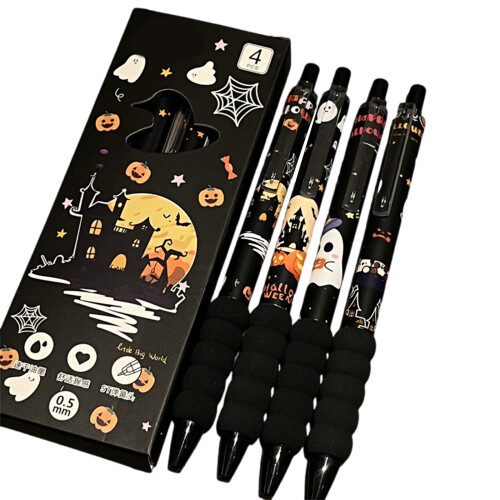 4 Divisions Fluorescent Cream Toner Pencils Halloween Plan Thin Permanent Plastic