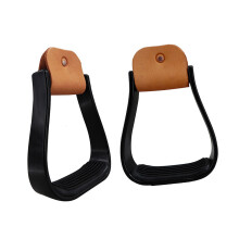 Aluminum Cushioned Western Stirrups Replacement Ergonomic Horse Riding Stirrups Black
