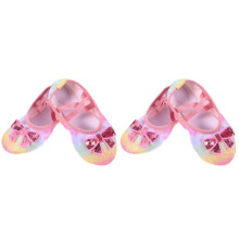 2Paires Chaussures Ballet Rose Synthétique Antidérapant