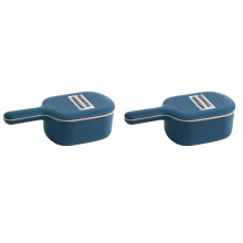 2Pièces Égouttoir Râpe Bleu Polyvalent Usage