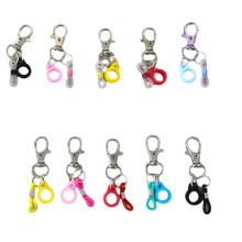 6Pieces Lanyard Pen Holder Clip Silicone Pen Clips Lanyard Badge Reels Accessory