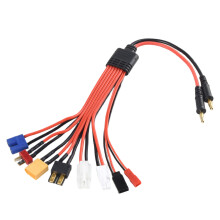 8Port Banana Plugs to FUTABA, EC3, XT60, JST Splitter MultiInterface Adapter Wire