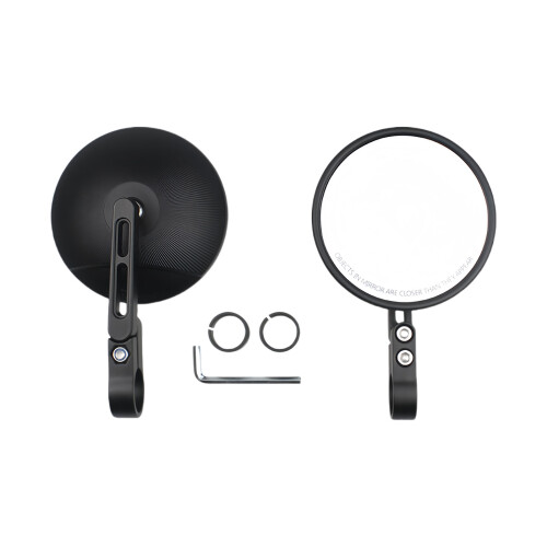 Motorcycle Handlebar Mirror Adjustable 360 Degree Rotation Wide Visibility 2pcs