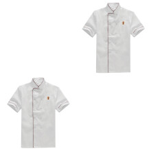 2Pièces Blouse Chef Casual Résistante Pour Restauration