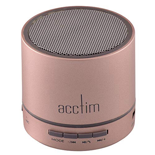 Acctim Acctim Tempo Mini Bluetooth Speaker with LED lights & Microphone Rose Gold 2