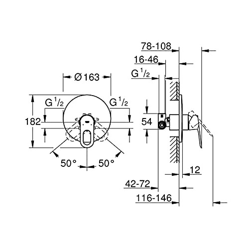 Grohe GROHE 29084000 Start Loop Single-Lever Shower Mixer 2