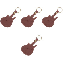 4Pièces Médiators PU Cuir Café Durable Pour Accessoires Guitare