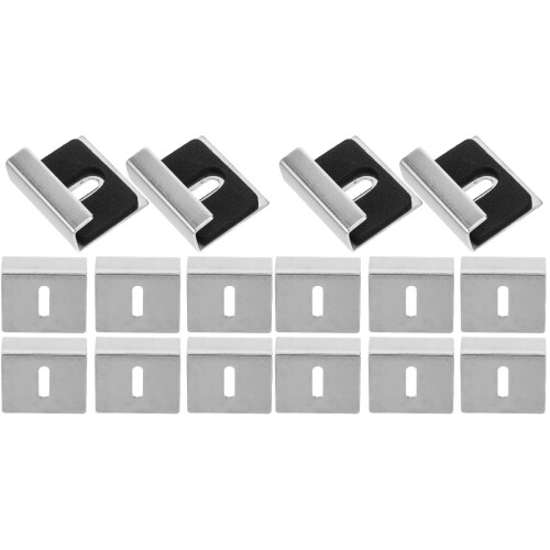16Pièces Crochets Acier 304 Inox Durable Supports Mural Argent