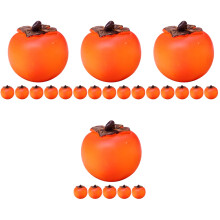 24Pièces Fruits Artificiels Réalistes Décor Orange Résine