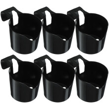 6St Zwarte Plastic Poolside Cup Holders Voor Drankjes Aan Zwembad
