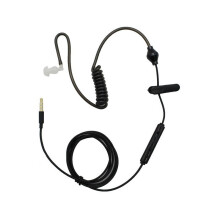 Cuffie per telefono mobile a prova di radiazioni da 3.5 mm in-ear unilaterali con conduzione aerea completamente nere cuffie unilaterali con