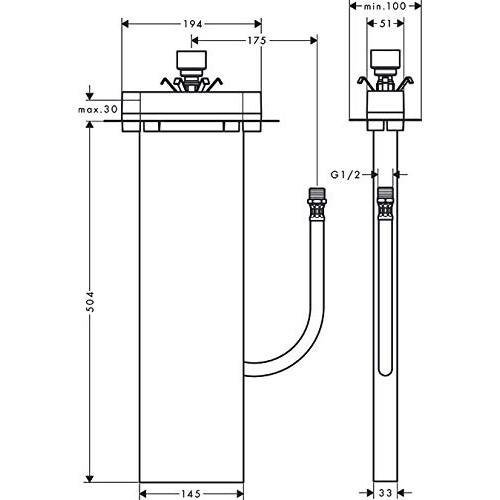 Hansgrohe Hansgrohe Basic set sBox Axor 15490180 1