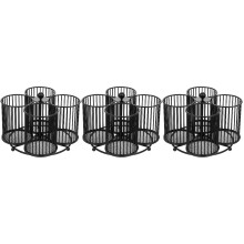 3Pièces Organiseur Rotatif Noir Rangement Stylos Et Accessoires