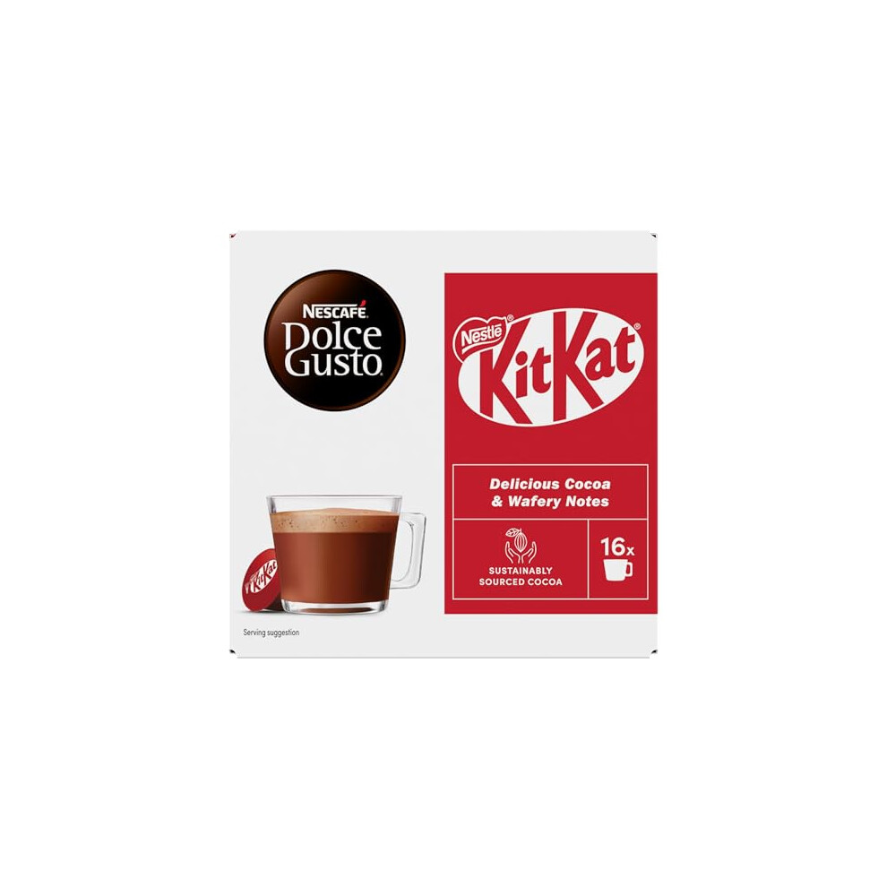 Kitkat Nescafé Dolce Gusto Kit Kat Hot Chocolate Pods, 16 Capsules (16 Servings)