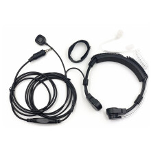 Walkie-talkie Laringoscopio Telescopico Controllo Microfono Auricolare Regolabile Adatto per Yaesu VX-6R VX-7R FT277 VX170 e Altri Cuffie Laringe
