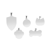TWOTREES 5Stuks Aanpasbare Hondenhalsband Adreslabels voor Honden Medaille met Graveren Naam Kitten Puppy Accessoires Gepersonaliseerde Kat Ketti
