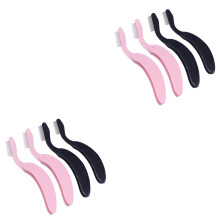 8Pièces À Cils Et Sourcils Métal Noir Pliable Manche Plastique