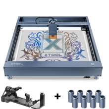 xTool D1 Pro 20 W Lasergravierer mit Hebevorrichtungen und RA1 Rotationsroller höhere Genauigkeit DIY Lasergravur- und Schneidemaschine