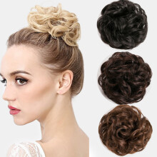 7 Colori Estensioni per Chignon Capelli Ricci Mossi Disordinati Parrucca Capelli Accessorio