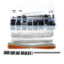 635Pcs Dupont Connector Behuizing Mannelijk/Vrouwelijk Pin Connector 40 Pin 2. 54mm Stap Pin Headers en 10 Draad Regenboogkleur Platte Ribbon IDC