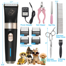 Tagliacapelli per animali Focuspet kit di tagliacapelli ricaricabili wireless per toelettatura canina con velocità regolabile a 2 livelli set