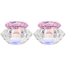 2Pièces Coupes Cristal Rose Couvercles Pour Ongles