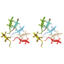 12Pièces Ornements Lézard Plastique Simulation Décor Enfant Couleurs