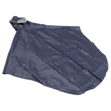 Zwarte Outdoor Regencape Met Knopen En Windvanger
